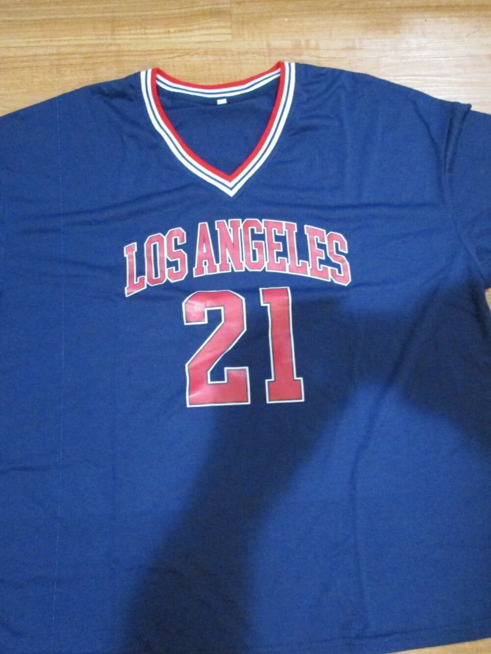 Los Angeles red white and blue jersey style t-shirt size medium